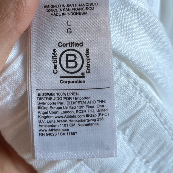 NWT ATHLETA Retreat Linen Ankle Pant - Large - Picture 8 of 9